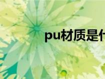 pu材质是什么材料（pu材质）