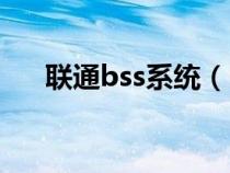 联通bss系统（中国联通bss系统登陆）