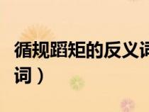 循规蹈矩的反义词成语褒义（循规蹈矩的反义词）