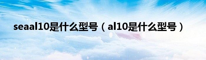 seaal10是什么型号（al10是什么型号）