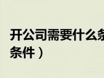 开公司需要什么条件几个人（开公司需要什么条件）