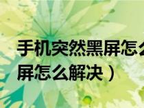 手机突然黑屏怎么按都没反应(oppo手机黑屏怎么解决) 手机突然黑屏怎么按都没反应(oppo手机黑屏怎么解决)