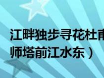 江畔独步寻花杜甫原文（江畔独步寻花杜甫黄师塔前江水东）