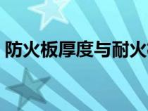 防火板厚度与耐火极限对比表（防火板厚度）