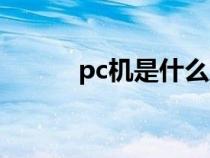 pc机是什么东西（pc机是什么）