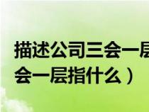 描述公司三会一层之间的关系（公司内部的三会一层指什么）