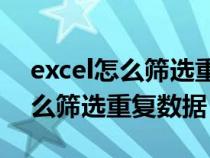 excel怎么筛选重复数据vlookup（excel怎么筛选重复数据）