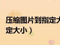 压缩图片到指定大小的软件（图片压缩工具指定大小）