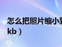 怎么把照片缩小到10kb（怎么把照片调到10kb）