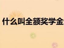 什么叫全额奖学金录取（什么叫全额奖学金）