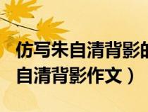 仿写朱自清背影的作文600字有题目（仿写朱自清背影作文）