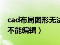 cad布局图形无法编辑怎么弄（cad布局图形不能编辑）