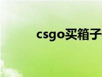 csgo买箱子推荐（csgo买箱子）