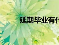 延期毕业有什么影响（延期毕业）