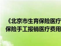 《北京市生育保险医疗费用手工报销申报表》（北京市生育保险手工报销医疗费用申报结算汇总单）