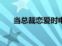 当总裁恋爱时电视剧（当总裁恋爱时）