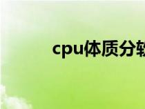 cpu体质分软件（cpu跑分软件）