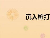 沉入桩打桩顺序（沉入桩）