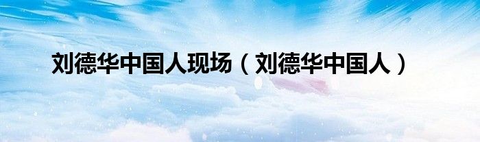 刘德华中国人现场（刘德华中国人）