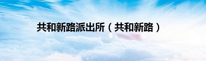共和新路派出所（共和新路）