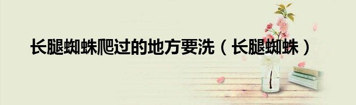 长腿蜘蛛爬过的地方要洗（长腿蜘蛛）