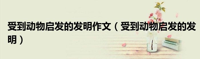 受到动物启发的发明作文（受到动物启发的发明）