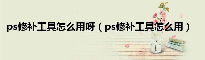 ps修补工具怎么用呀（ps修补工具怎么用）