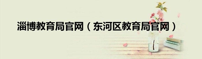 淄博教育局官网（东河区教育局官网）