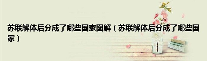 苏联解体后分成了哪些国家图解（苏联解体后分成了哪些国家）