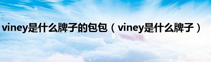 viney是什么牌子的包包（viney是什么牌子）