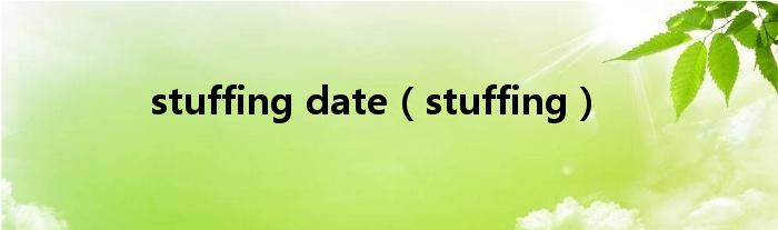 stuffing date（stuffing）