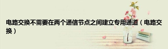 电路交换不需要在两个通信节点之间建立专用通道（电路交换）