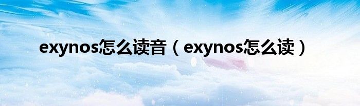 exynos怎么读音（exynos怎么读）