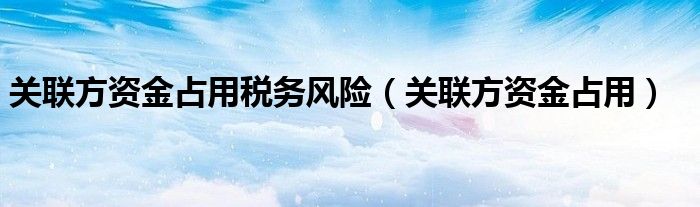 关联方资金占用税务风险（关联方资金占用）