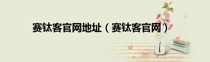 赛钛客官网地址（赛钛客官网）