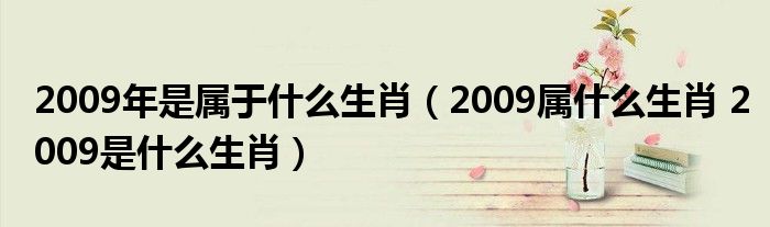 2009年是属于什么生肖（2009属什么生肖 2009是什么生肖）