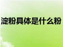 淀粉具体是什么粉（淀粉是什么粉 淀粉是啥）