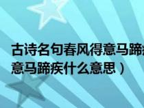 古诗名句春风得意马蹄疾的下句(马蹄疾是什么意思 春风得意马蹄疾什么意思) 古诗名句春风得意马蹄疾的下句(马蹄疾是什么意思 春风得意马蹄疾什么意思)