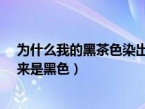 为什么我的黑茶色染出来光下是红的?（黑茶色为什么染出来是黑色）