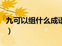 九可以组什么成语和词语（九可以组什么成语）