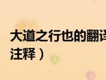 大道之行也的翻译及原文（大道之行也翻译及注释）