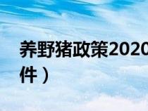 养野猪政策2020新政策（养野猪需要什么条件）