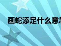 画蛇添足什么意思?（画蛇添足什么意思）