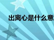 出离心是什么意思（菩提心是什么意思）