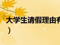 大学生请假理由有说服力的（大学生请假理由）