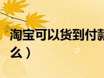 淘宝可以货到付款么现在（淘宝可以货到付款么）