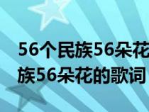 56个民族56朵花的歌词是什么效应（56个民族56朵花的歌词）