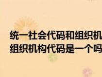 统一社会代码和组织机构代码一样么（统一社会信用代码和组织机构代码是一个吗）
