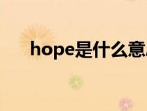 hope是什么意思（POSE是什么意思）