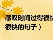 感叹时间过得很快的句子搞笑（感叹时间过得很快的句子）
